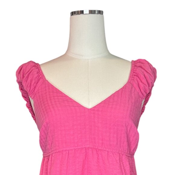 Old Navy Womens Size XS Sleeveless Tiered Maxi Dress Pink Trance Bow Back Summer - Picture 5 of 13
